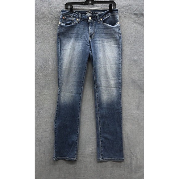 Signature Levi Strauss Womens Denim Jeans Modern Straight Size 10L Irregular - Picture 1 of 16